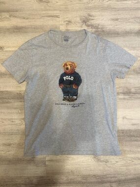 Ralph Lauren Polo Bear Men’s Gray Graphic Tee